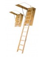 60x120 cm (patalpos aukštis H iki 280 cm) Sudedami segmentiniai palėpės laiptai su medinėmis kopėčiomis LWS Plus