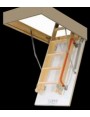 60x120 cm (patalpos aukštis H iki 280 cm) Sustumiami segmentiniai palėpės laiptai LDK - medinėmis kopėčiomis 